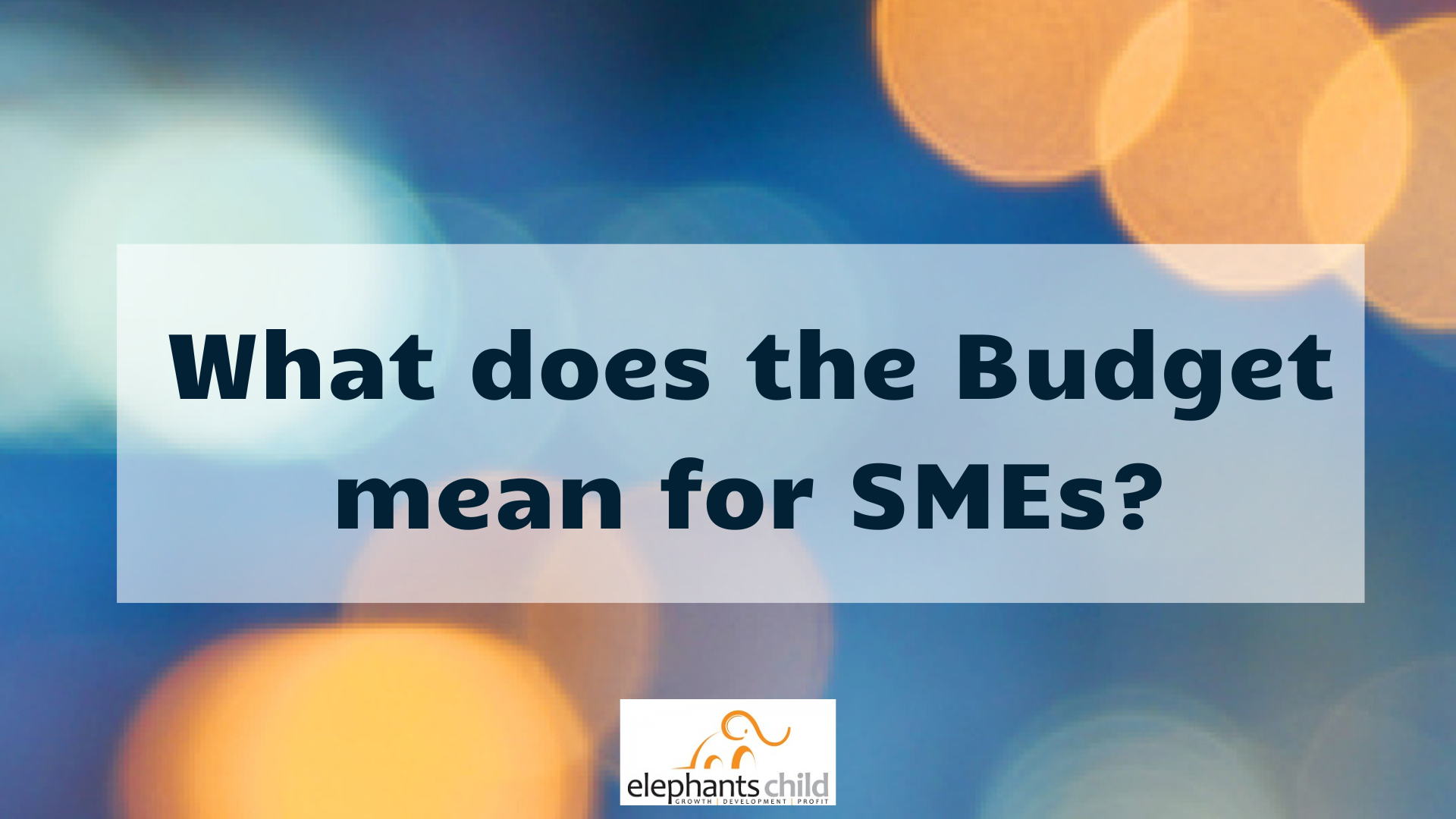 What Does The Budget Mean For SMEs Elephants Child